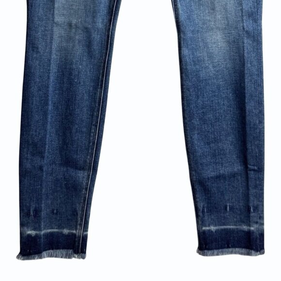 MCGUIRE Denim Womens‎ Newton Skinny Jeans Size 31 Raw Hem Mid Rise Stretch Blue - Picture 4 of 15